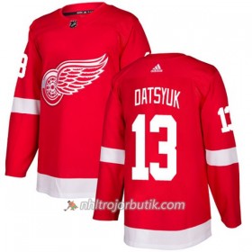 Män Ishockey Detroit Red Wings Tröja Pavel Datsyuk 13 Adidas 2017-2018 Röd Authentic